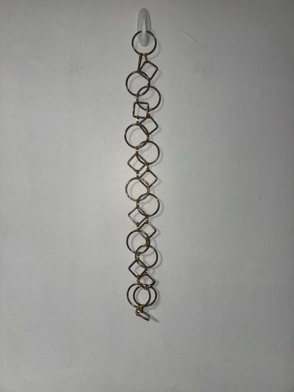 Vintage Metal Ring and Square Link Chain Belt
